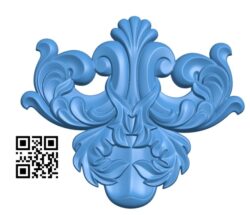 Central element of decor file STL for Artcam and Aspire free vector art 3d model download for CNC