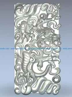 Backgammon Chinese Dragon wood carving file stl for Artcam and Aspire jdpaint free vector art 3d model download for CNC