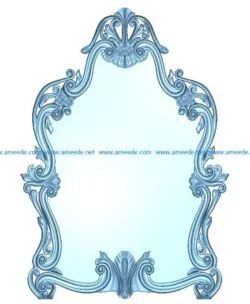 Frame for mirror wood carving file RLF for Artcam 9 and Aspire free vector art 3d model download for CNC