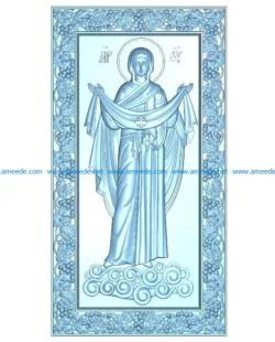 Icon of the Intercession wood carving file RLF for Artcam 9 and Aspire free vector art 3d model download for CNC