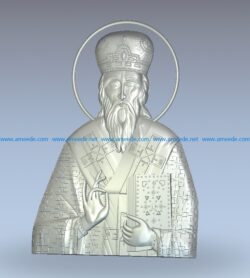 St. Vasiliy wood carving file stl for Artcam and Aspire jdpaint free vector art 3d model download for CNC