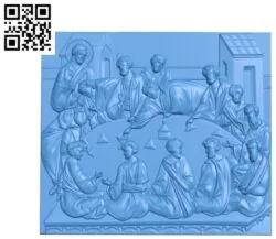 The Last Supper A000777 wood carving file stl for Artcam and Aspire free art 3d model download for CNC