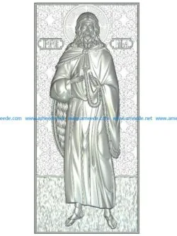 The prophet Elijah wood carving file RLF for Artcam 9 and Aspire free vector art 3d model download for CNC