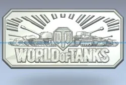 World of Tanks Emblem logo wood carving file stl for Artcam and Aspire jdpaint free vector art 3d model download for CNC