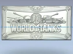 World of Tanks Emblem wood carving file stl for Artcam and Aspire jdpaint free vector art 3d model download for CNC