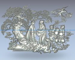 Bat Tuan and Khanh Tho paintings wood carving file stl for Artcam and Aspire jdpaint free vector art 3d model download for CNC