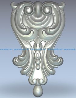 Central pattern facing up wood carving file stl for Artcam and Aspire jdpaint free vector art 3d model download for CNC