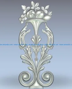 Central pattern shaped fruit racks wood carving file stl for Artcam and Aspire jdpaint free vector art 3d model download for CNC