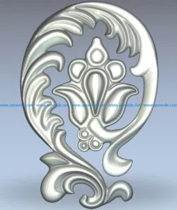 Curved leaf pattern wood carving file stl for Artcam and Aspire jdpaint free vector art 3d model download for CNC