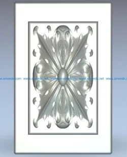 Flower door motifs wood carving file stl for Artcam and Aspire jdpaint free vector art 3d model download for CNC