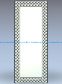 Household pattern mirror frame wood carving file stl for Artcam and Aspire jdpaint free vector art 3d model download for CNC