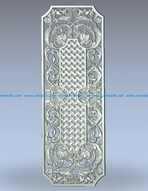 Lattice pattern wood carving file stl for Artcam and Aspire jdpaint free vector art 3d model download for CNC