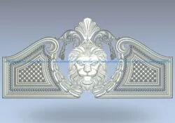 Lion-shaped bed frame wood carving file stl for Artcam and Aspire jdpaint free vector art 3d model download for CNC