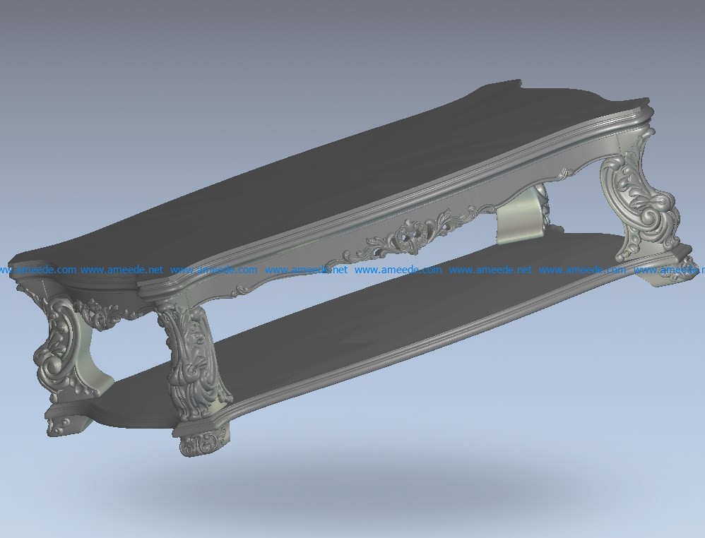 Parts of a model table wood carving file stl for Artcam and Aspire jdpaint free vector art 3d model download for CNC