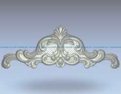 Pattern behind the bed lined two sides wood carving file stl for Artcam and Aspire jdpaint free vector art 3d model download for CNC