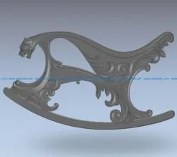 Pattern rocking chair leopard wood carving file stl for Artcam and Aspire jdpaint free vector art 3d model download for CNC