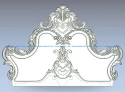 Royal bed frame pattern wood carving file stl for Artcam and Aspire jdpaint free vector art 3d model download for CNC