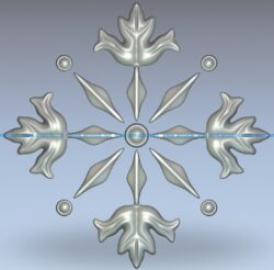 Snowflake pattern wood carving file stl for Artcam and Aspire jdpaint free vector art 3d model download for CNC