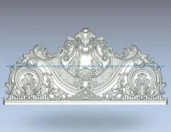 The back of the bed pattern frame gaudy texture wood carving file stl for Artcam and Aspire jdpaint free vector art 3d model download for CNC