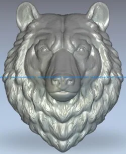 The head of a wild wolf wood carving file stl for Artcam and Aspire jdpaint free vector art 3d model download for CNC