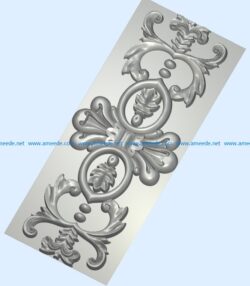 Pattern flowers A002236 wood carving file stl for Artcam and Aspire jdpaint free vector art 3d model download for CNC