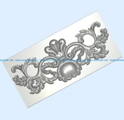 Pattern flowers A002237 wood carving file stl for Artcam and Aspire jdpaint free vector art 3d model download for CNC