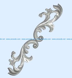 Pattern flowers A002238 wood carving file stl for Artcam and Aspire jdpaint free vector art 3d model download for CNC