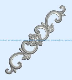 Pattern flowers A002239 wood carving file stl for Artcam and Aspire jdpaint free vector art 3d model download for CNC