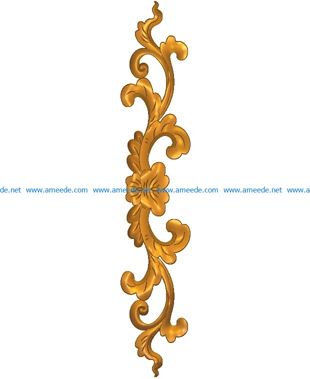 Pattern flowers A002428 wood carving file stl for Artcam and Aspire jdpaint free vector art 3d model download for CNC