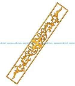 Pattern flowers A002433 wood carving file stl for Artcam and Aspire jdpaint free vector art 3d model download for CNC