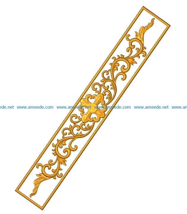 Pattern flowers A002433 wood carving file stl for Artcam and Aspire jdpaint free vector art 3d model download for CNC