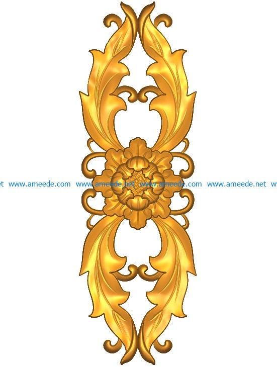 Pattern flowers A002538 wood carving file stl for Artcam and Aspire jdpaint free vector art 3d model download for CNC