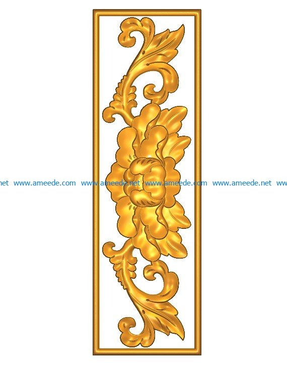 Pattern flowers A002544 wood carving file stl for Artcam and Aspire jdpaint free vector art 3d model download for CNC