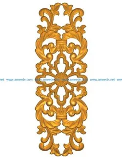 Pattern flowers A002586 wood carving file stl for Artcam and Aspire jdpaint free vector art 3d model download for CNC