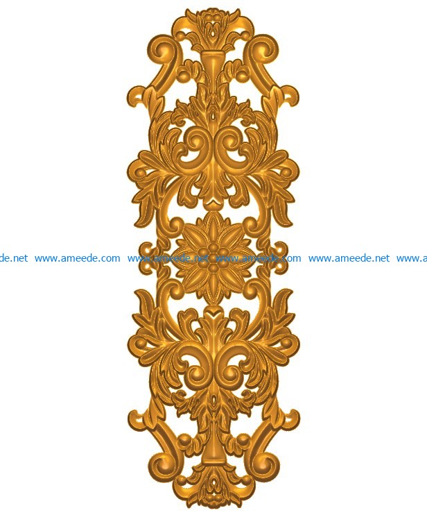 Pattern flowers A002588 wood carving file stl for Artcam and Aspire jdpaint free vector art 3d model download for CNC