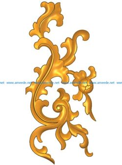 Pattern flowers A002602 wood carving file stl for Artcam and Aspire jdpaint free vector art 3d model download for CNC