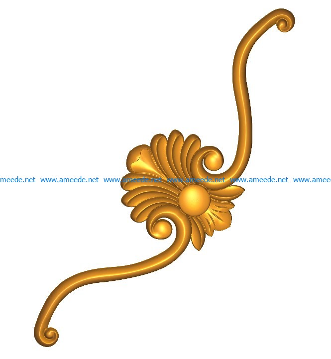 Pattern flowers A002606 wood carving file stl for Artcam and Aspire jdpaint free vector art 3d model download for CNC