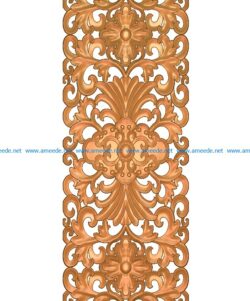 Pattern flowers A002652 wood carving file stl for Artcam and Aspire jdpaint free vector art 3d model download for CNC