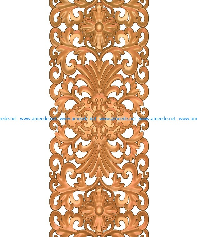 Pattern flowers A002652 wood carving file stl for Artcam and Aspire jdpaint free vector art 3d model download for CNC