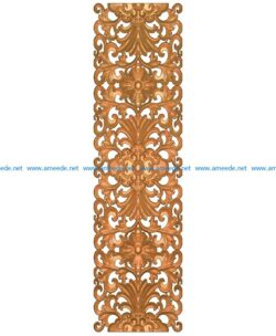 Pattern flowers A002653 wood carving file stl for Artcam and Aspire jdpaint free vector art 3d model download for CNC