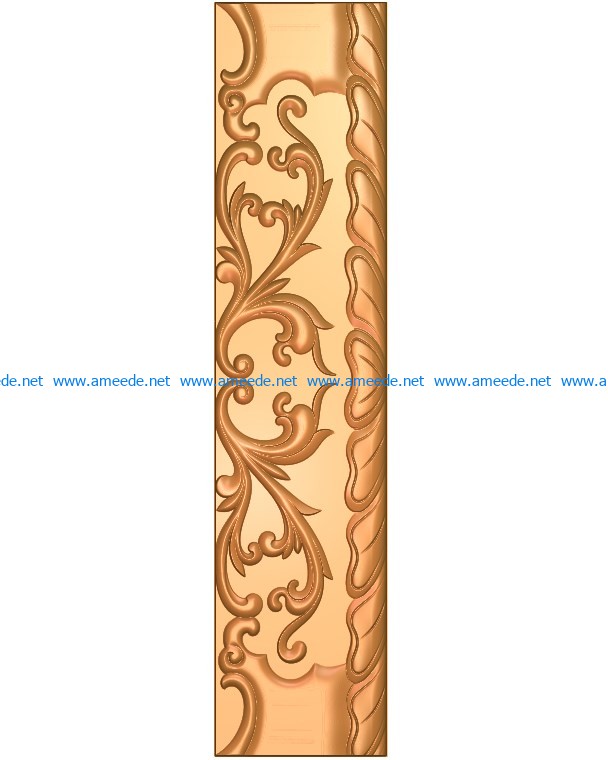 Pattern flowers A002679 wood carving file stl for Artcam and Aspire jdpaint free vector art 3d model download for CNC