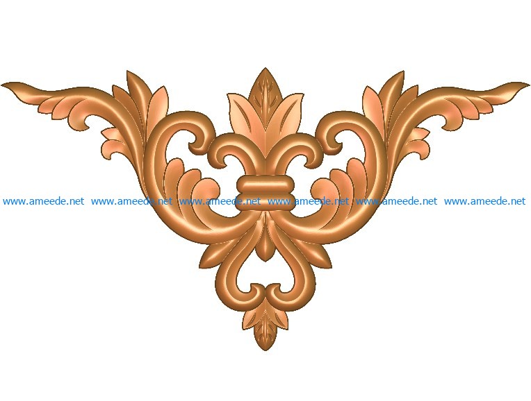 Pattern flowers A002729 wood carving file stl for Artcam and Aspire jdpaint free vector art 3d model download for CNC