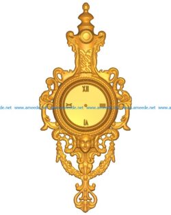 Pattern wall clock A002627 wood carving file stl for Artcam and Aspire jdpaint free vector art 3d model download for CNC