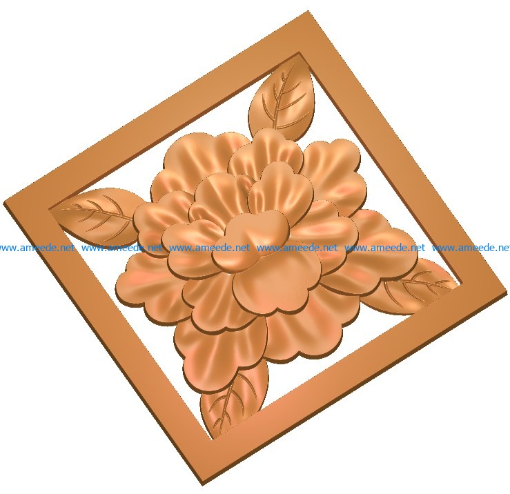 Square pattern A002659 wood carving file stl for Artcam and Aspire jdpaint free vector art 3d model download for CNC