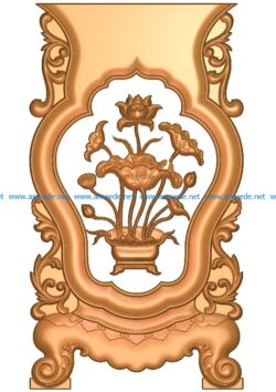 Table and chair pattern Lotus A002687 wood carving file stl for Artcam and Aspire jdpaint free vector art 3d model download for CNC