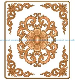 Template door design A002731 wood carving file stl for Artcam and Aspire jdpaint free vector art 3d model download for CNC