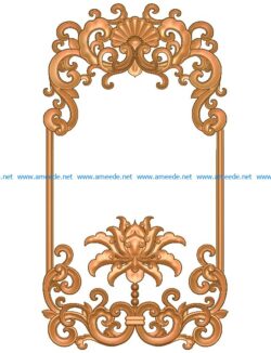 Template door design A002733 wood carving file stl for Artcam and Aspire jdpaint free vector art 3d model download for CNC