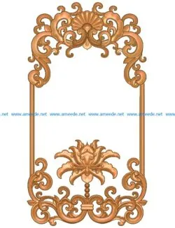 Template door design A002733 wood carving file stl for Artcam and Aspire jdpaint free vector art 3d model download for CNC