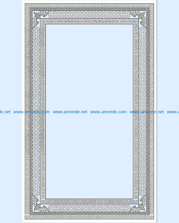 Template frame design A002256 wood carving file stl for Artcam and Aspire jdpaint free vector art 3d model download for CNC