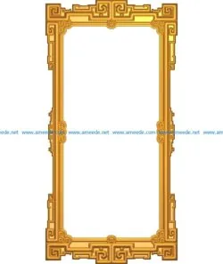 Template frame design A002489 wood carving file stl for Artcam and Aspire jdpaint free vector art 3d model download for CNC